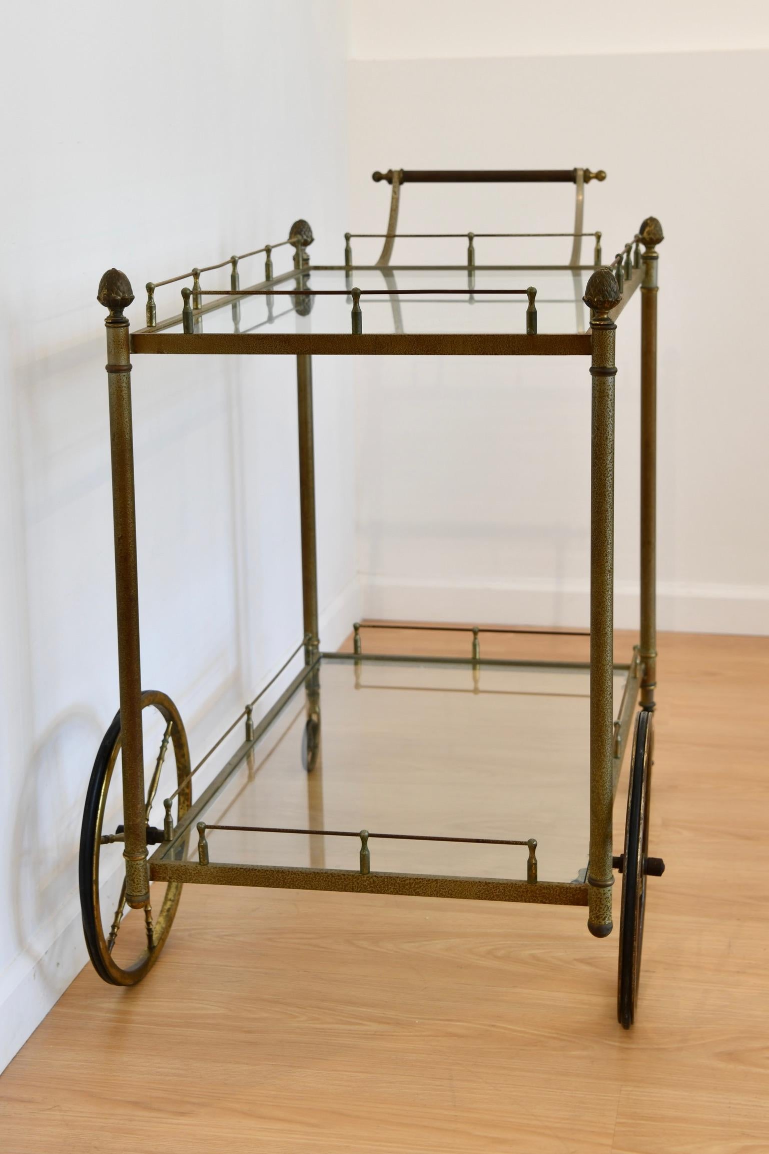 Mid-Century Modern Midcentury Metal Bar Cart For Sale