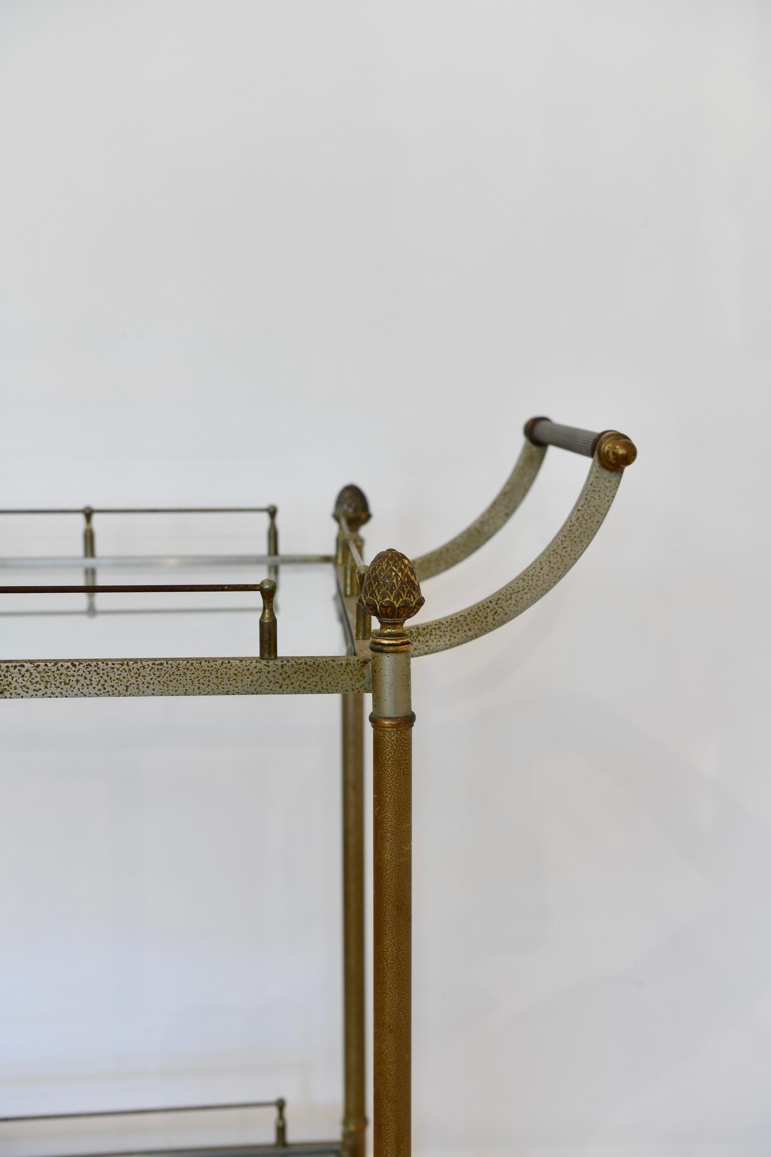 Unknown Midcentury Metal Bar Cart For Sale