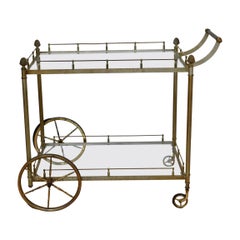 Midcentury Metal Bar Cart
