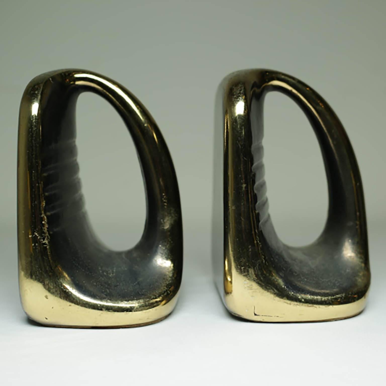 Midcentury Metal Bookends in the Style of Ben Seibelm, circa 1960s In Good Condition In San Francisco, CA