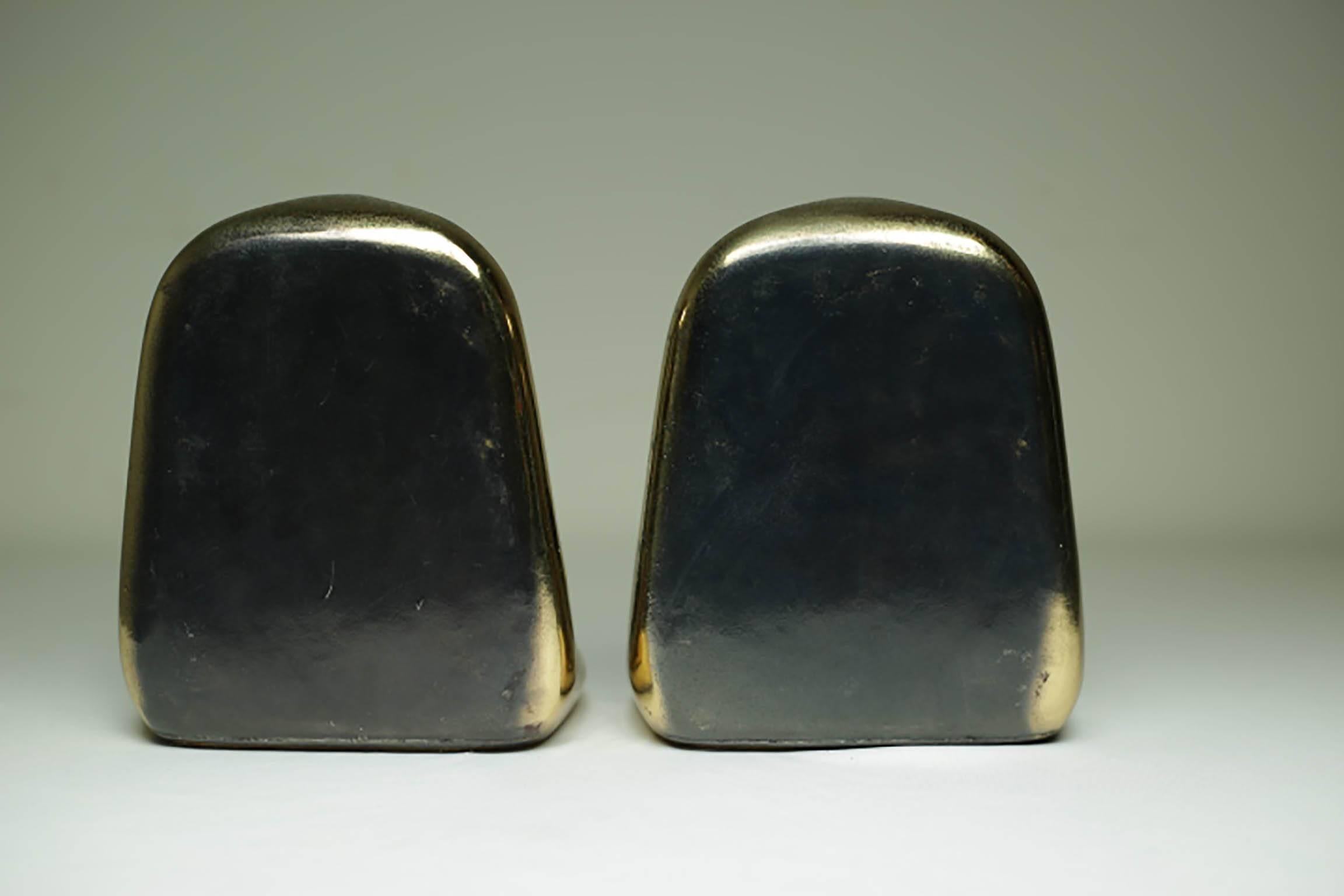 20th Century Midcentury Metal Bookends in the Style of Ben Seibelm, circa 1960s