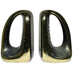 Midcentury Metal Bookends in the Style of Ben Seibelm, circa 1960s
