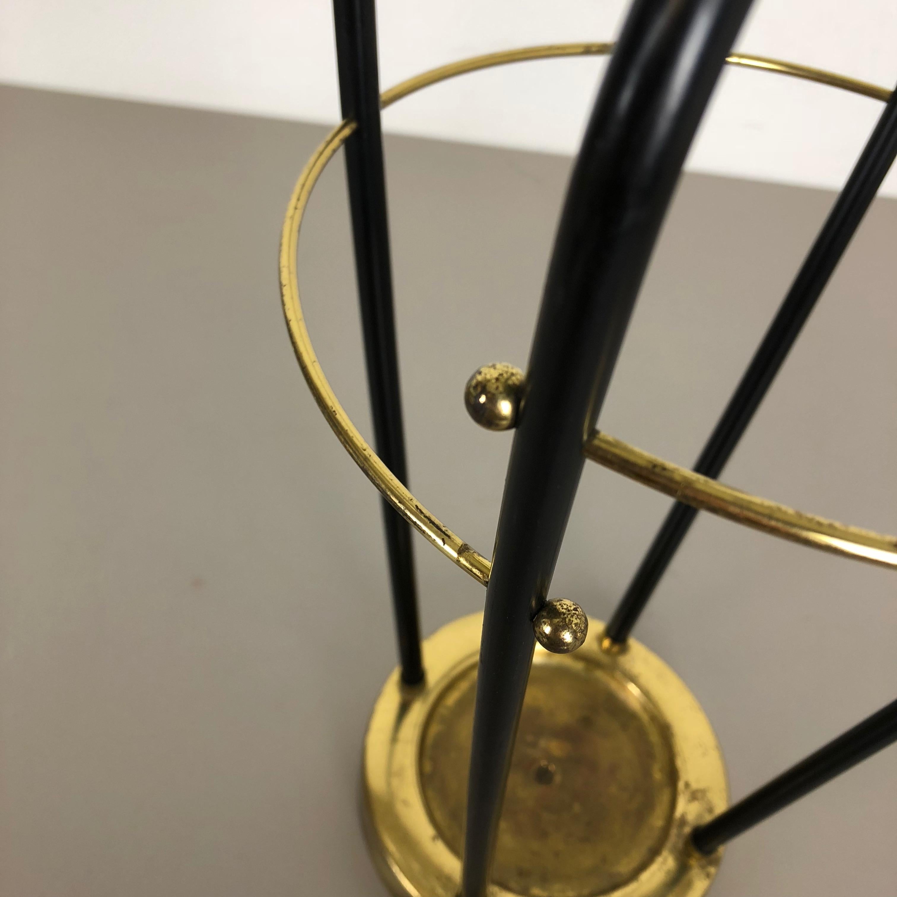 Midcentury Metal Brass Hollywood Regency Umbrella Stand, Germany, 1950s For Sale 4