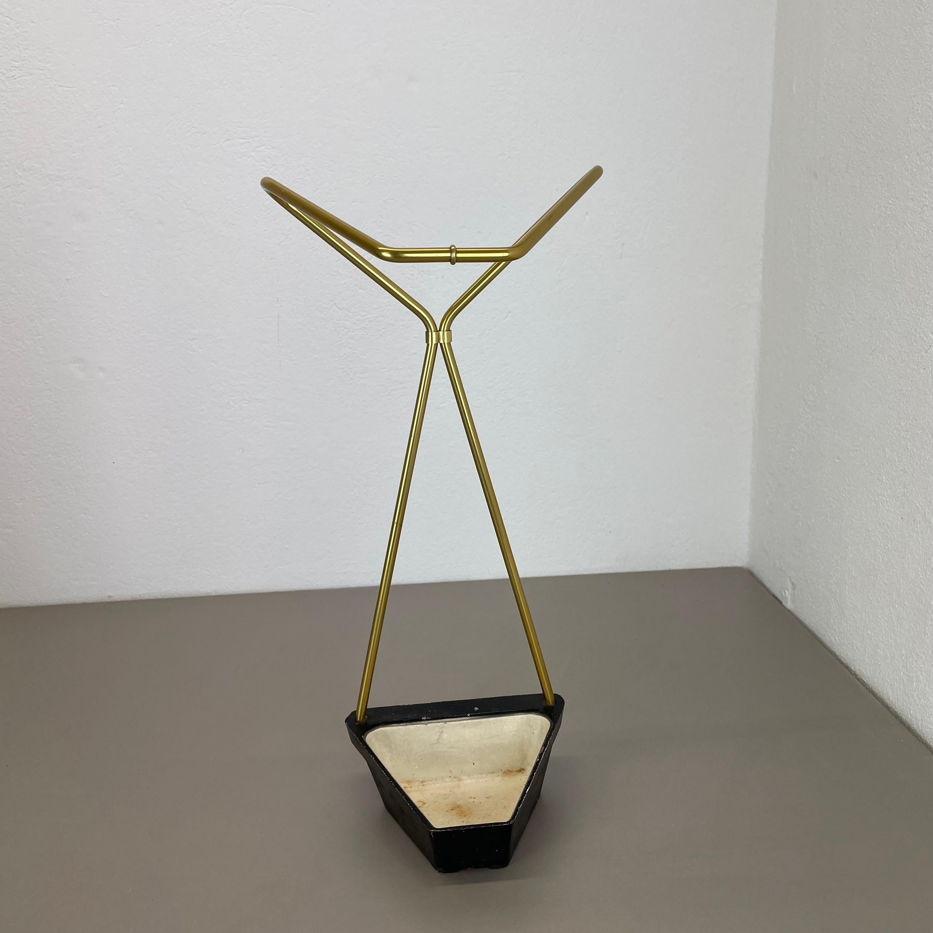 Midcentury Metal Brass Hollywood Regency Umbrella Stand, Germany, 1950s, Nr. 3 For Sale 1