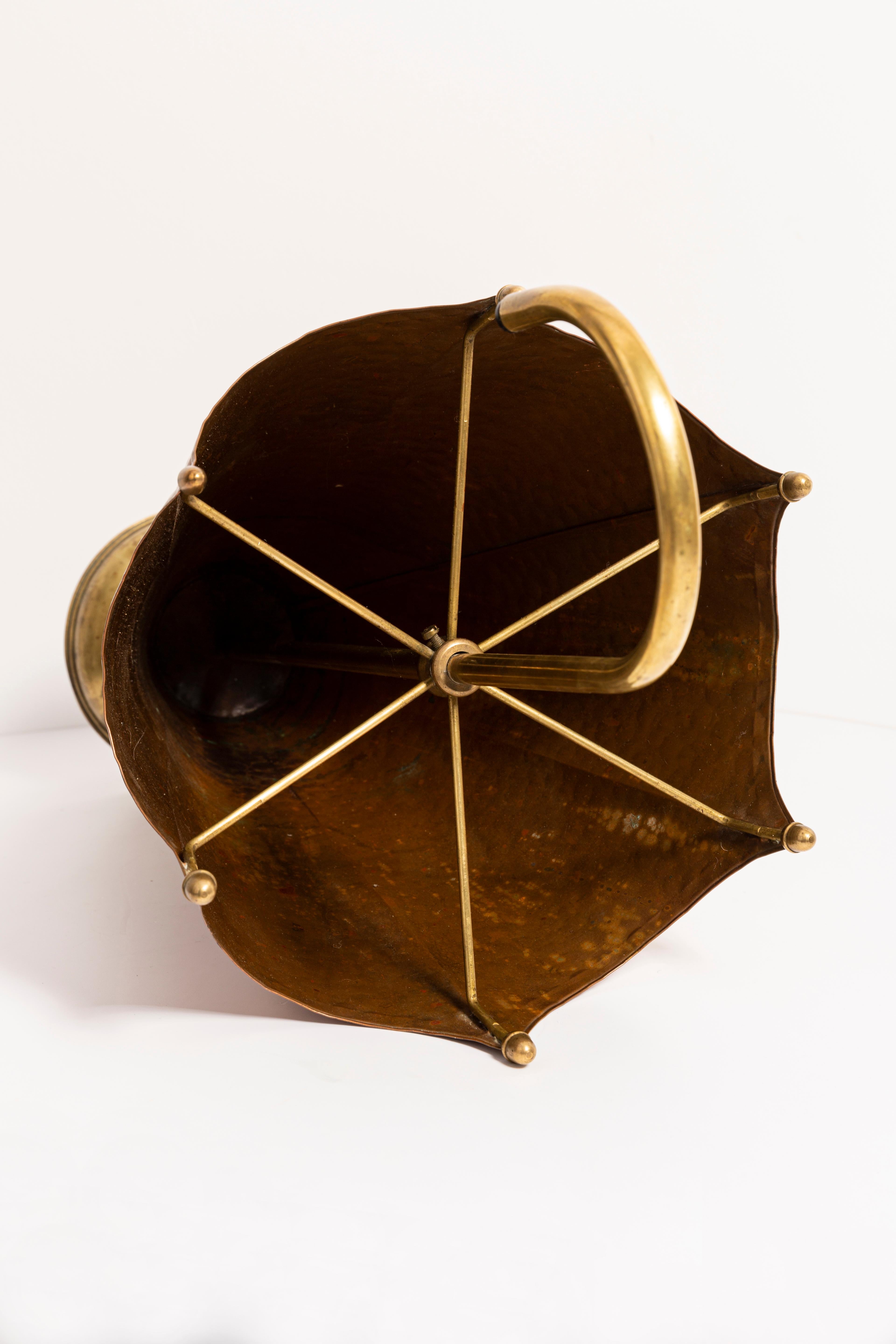 Midcentury Metal Brass Umbrella Stand, Hollywood Regency, Italy, 1960s 2