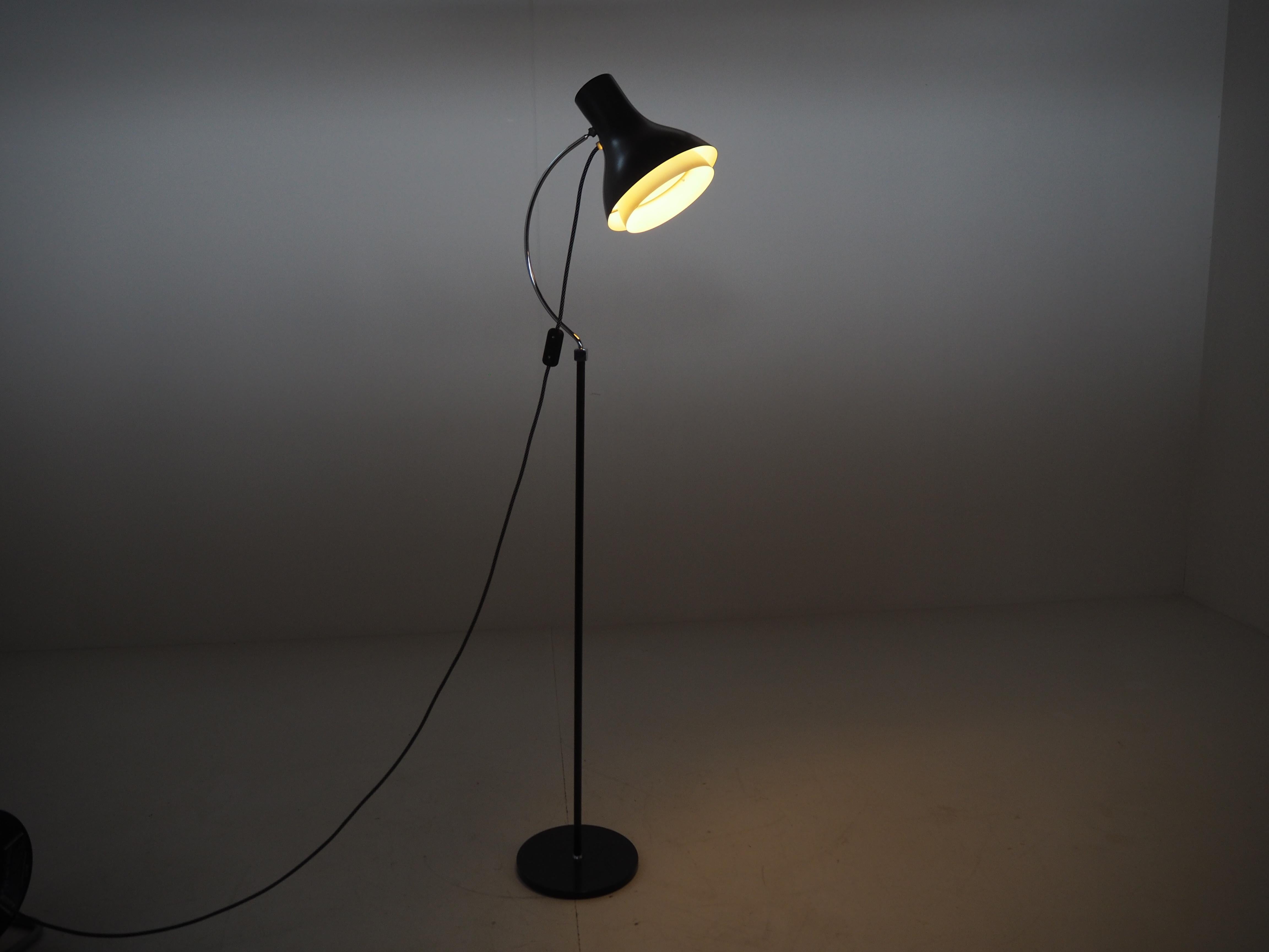 Midcentury Metal Floor Lamp Designed by Josef Hurka for Napako, 1960s 2