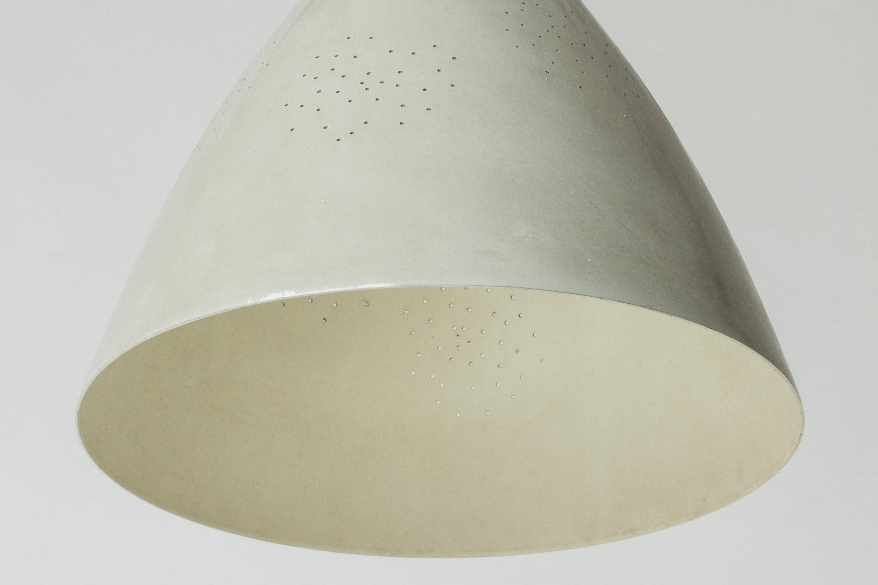 Mid-20th Century Midcentury Metal Pendant Lamp by Lisa Johansson-Pape, Orno, Finland, 1950s For Sale