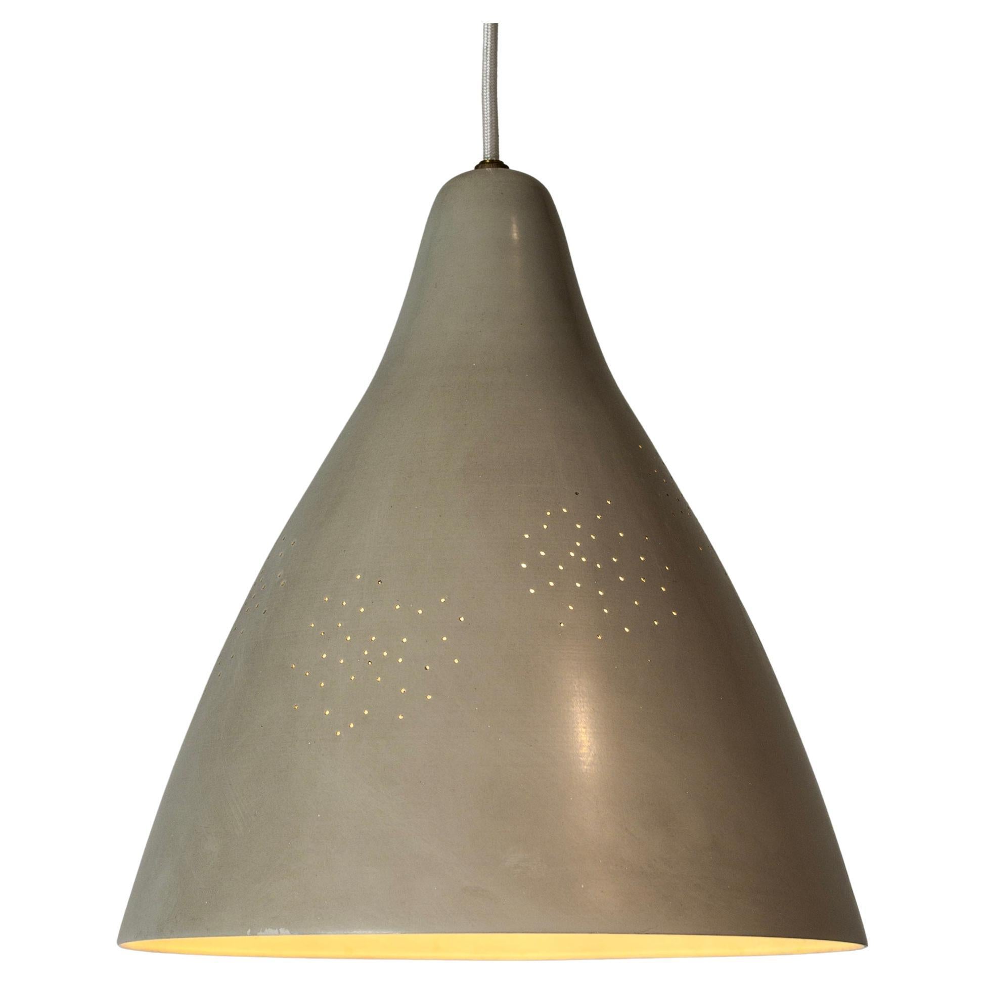 Midcentury Metal Pendant Lamp by Lisa Johansson-Pape, Orno, Finland, 1950s For Sale