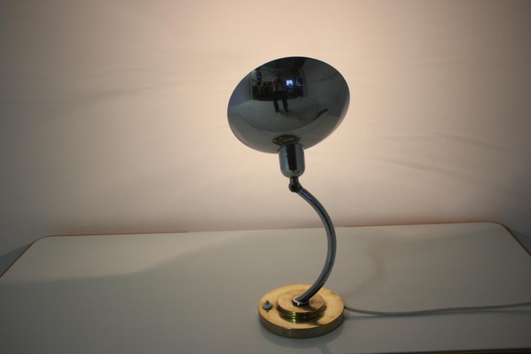 Midcentury Metal Table Lamp, 1950s For Sale 4