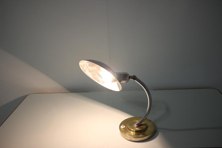 Midcentury Metal Table Lamp, 1950s For Sale 5