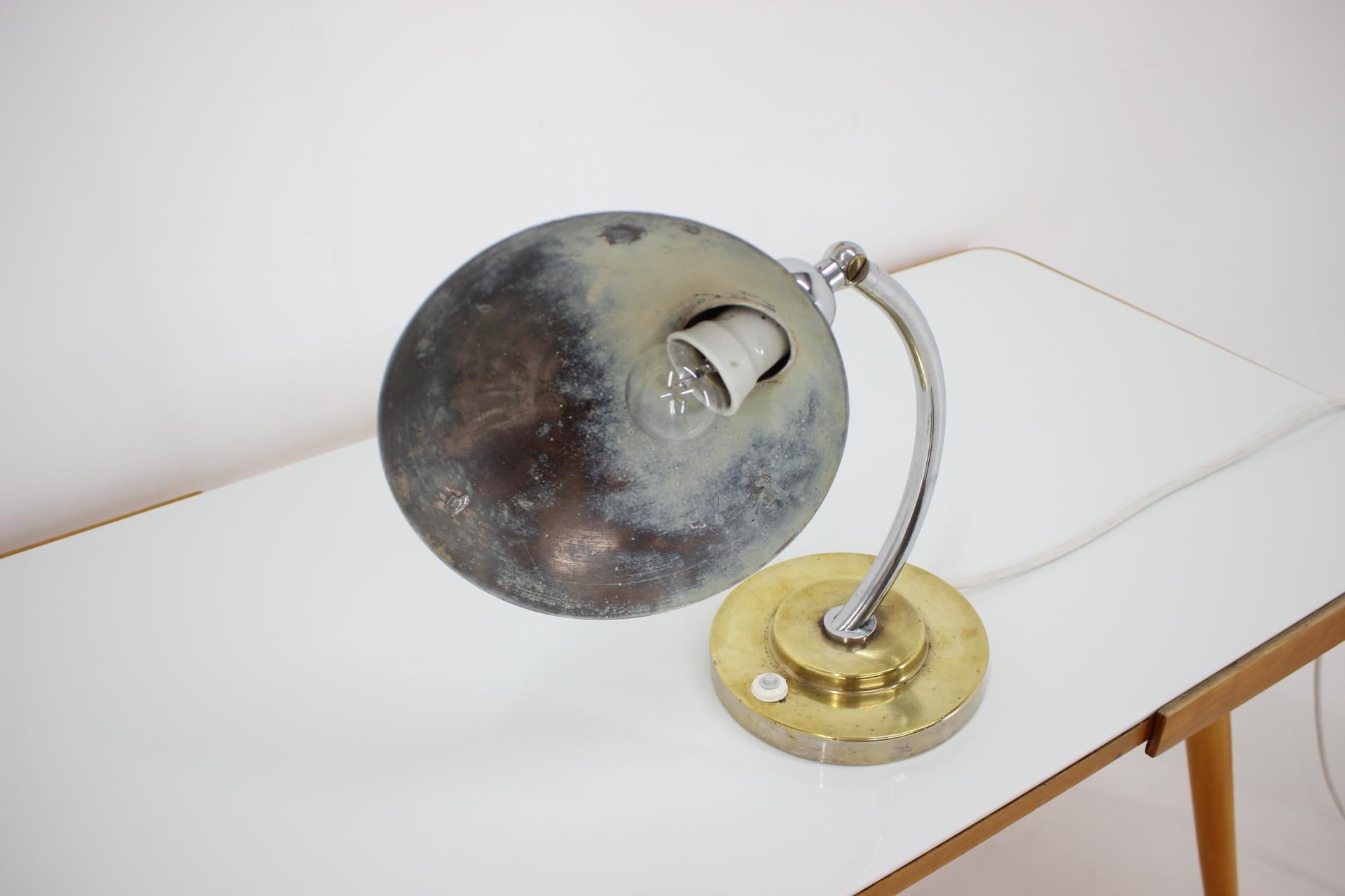 Mid-20th Century Midcentury Metal Table Lamp, 1950s For Sale