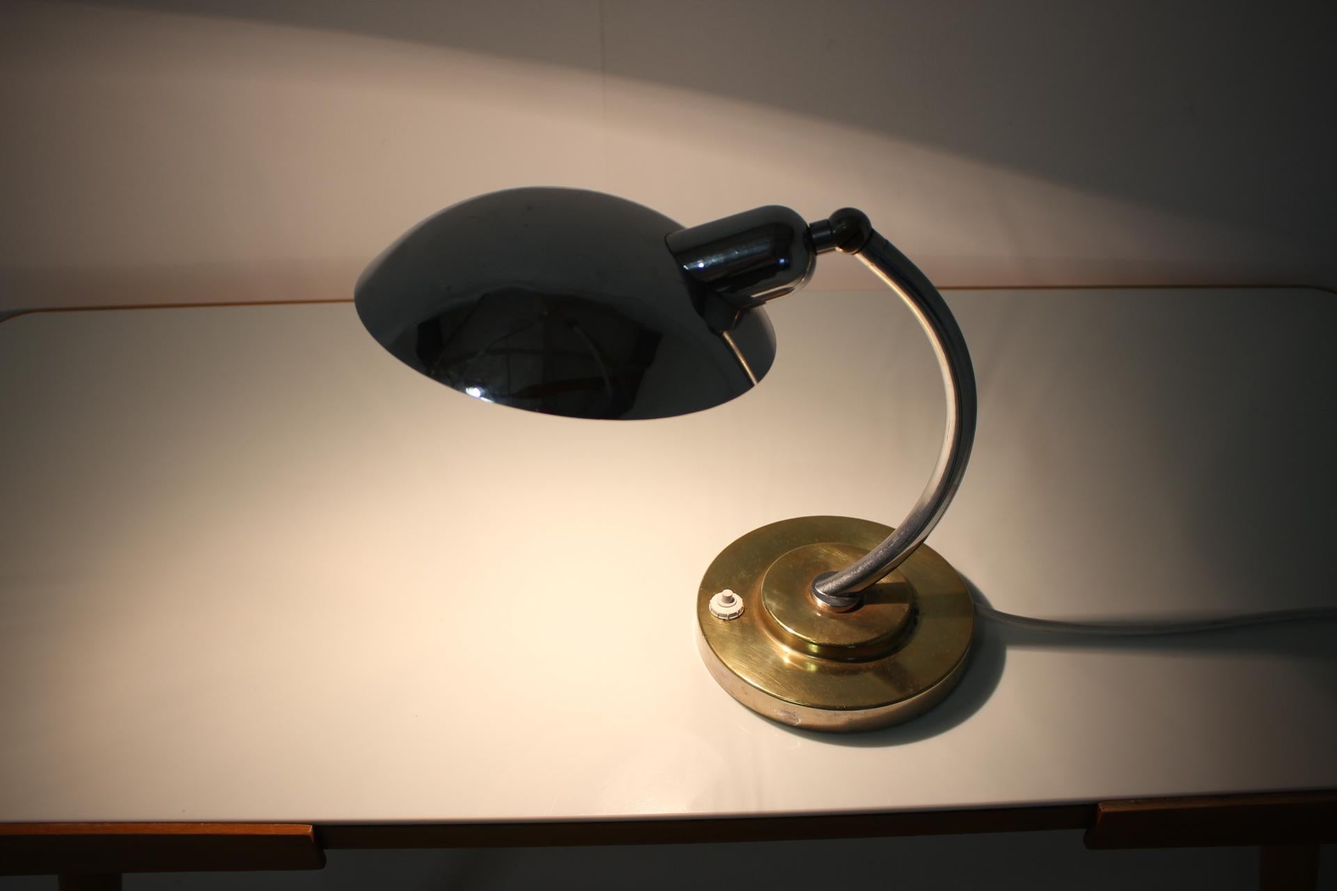 Midcentury Metal Table Lamp, 1950s For Sale 3