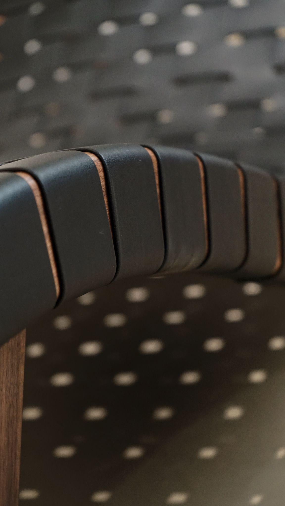 Mexican Walnut and Cactus Leather Chaise from Luteca, Available Now