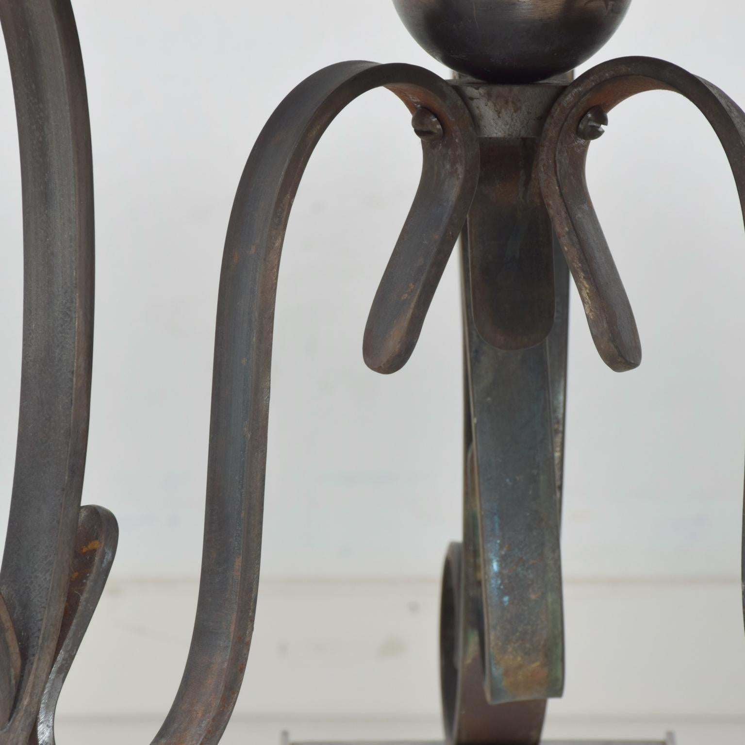 1950s Mexican Modernism Bronze and Iron Side Tables Arturo Pani 2