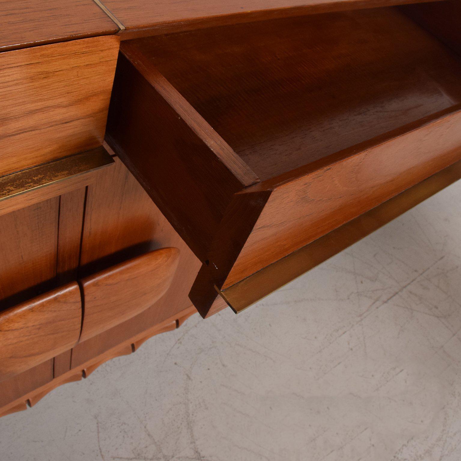 Midcentury Mexican Modernist Floating Bamboo Credenza, Frank Kyle, 1960s 2