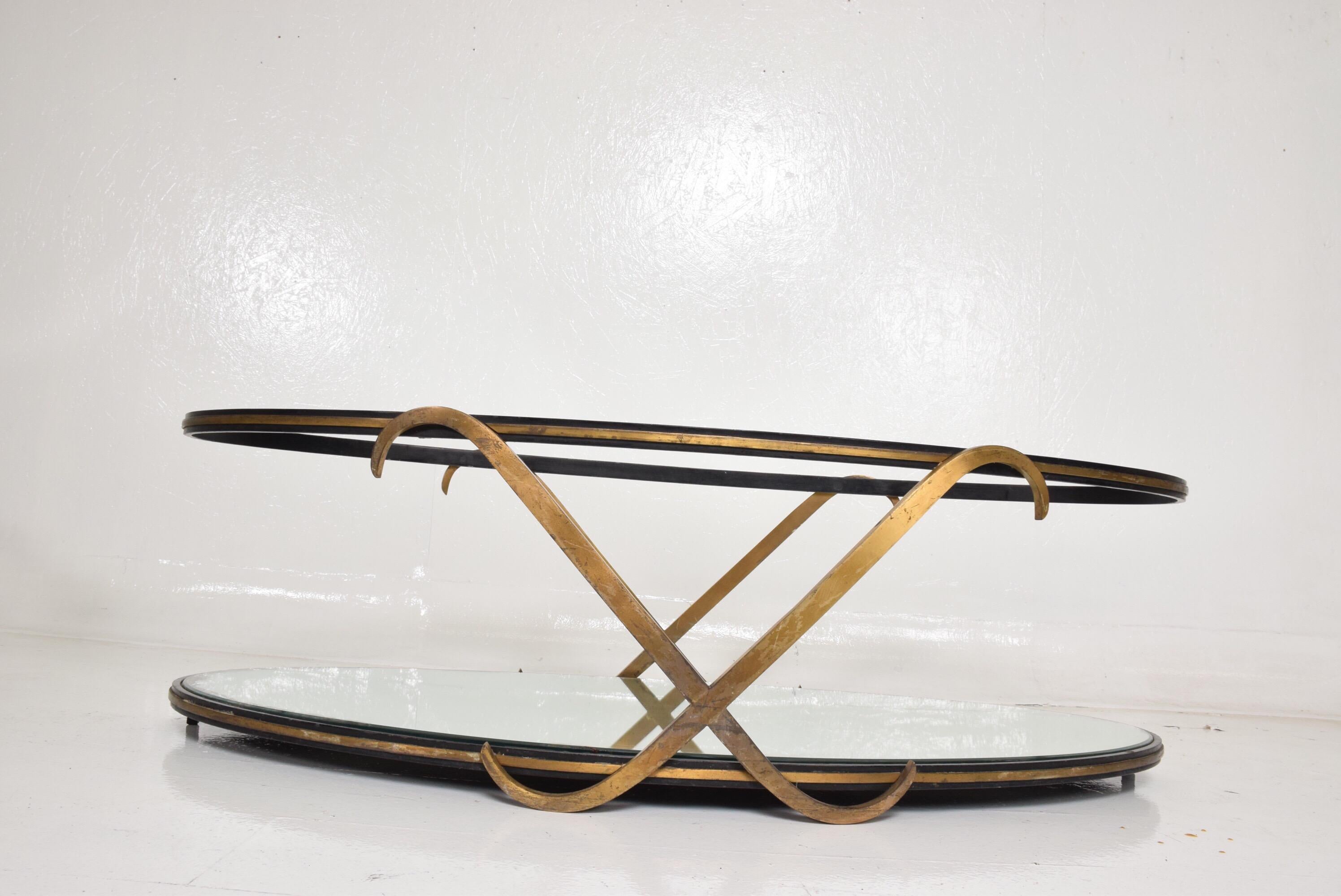 Midcentury Mexican Modernist Oval Coffee Table after Arturo Pani 1