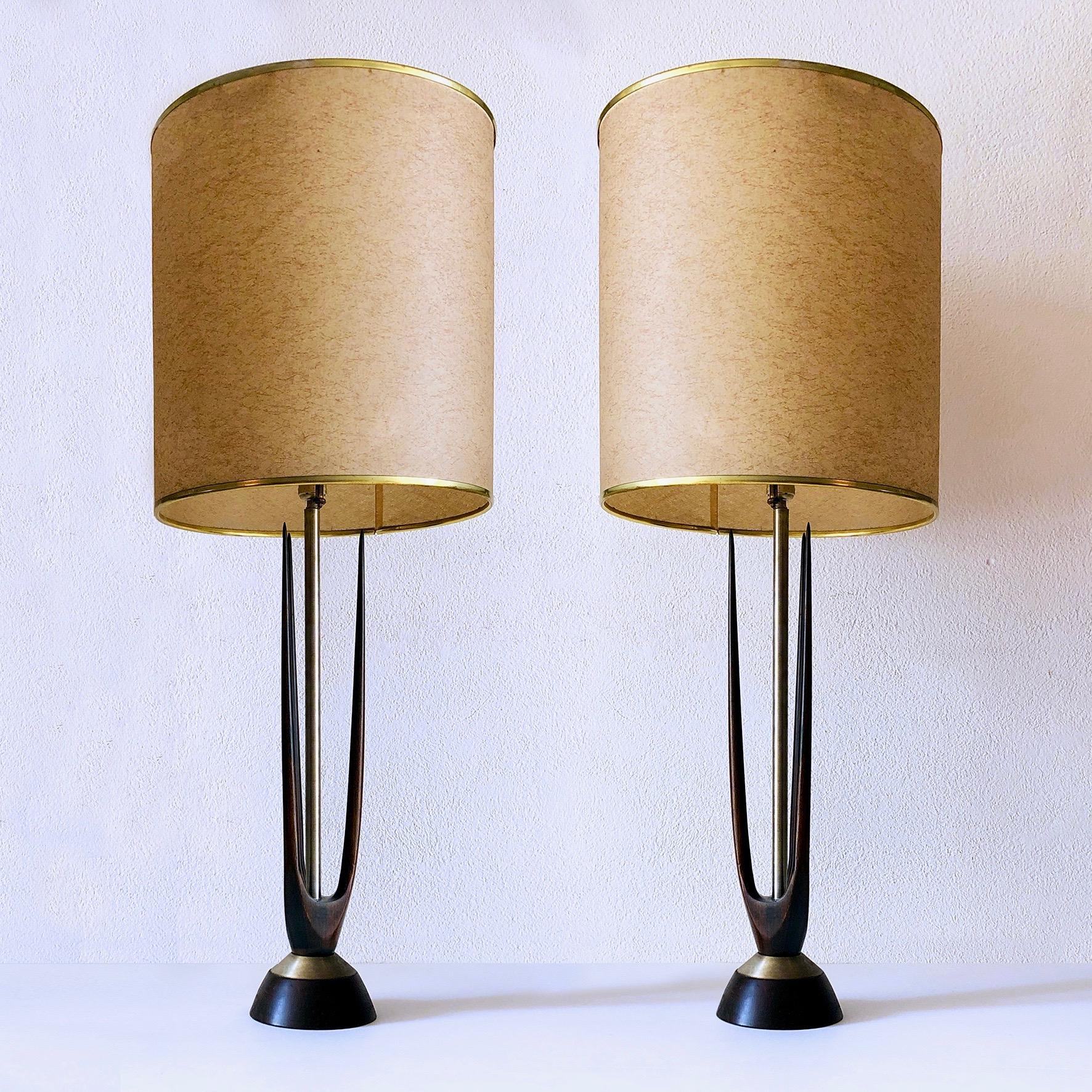Metal Midcentury Mexican Modernist Table Lamp 'Set'
