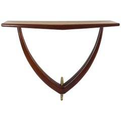 Midcentury Mexican Modernist Wall Mount Curvy Console by Eugenio Escudero