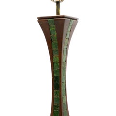 Midcentury Mexican Table lamp with beautiful stone inlays