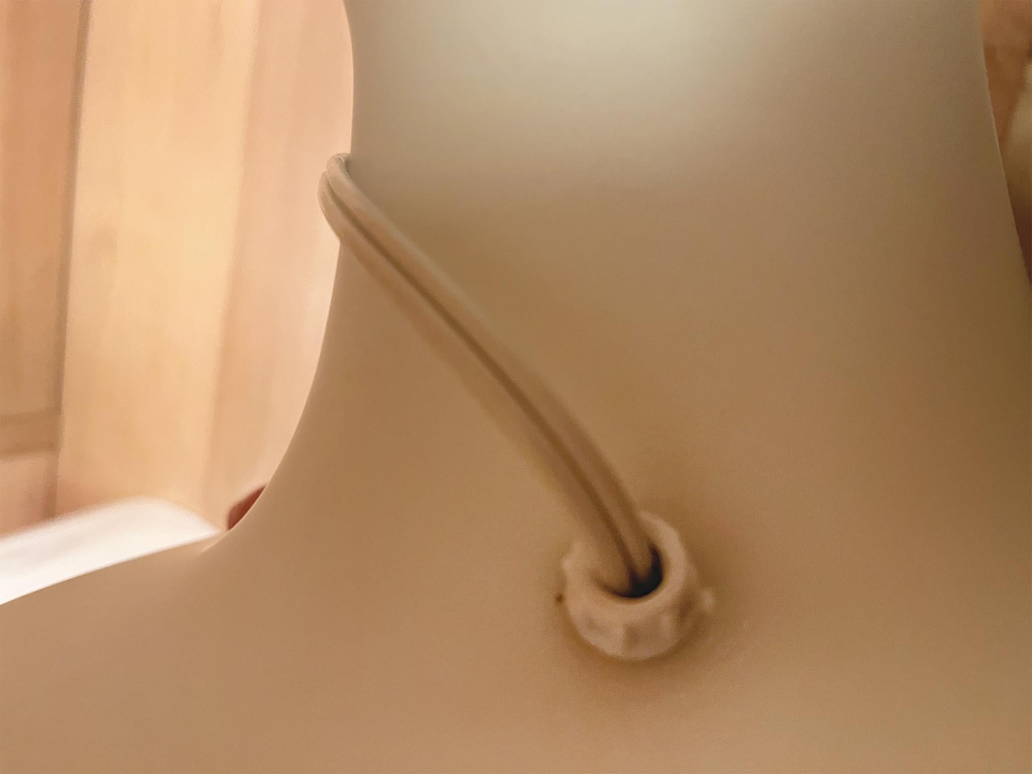 20th Century Midcentury Milk Glass Mushroom Table Lamp For Sale