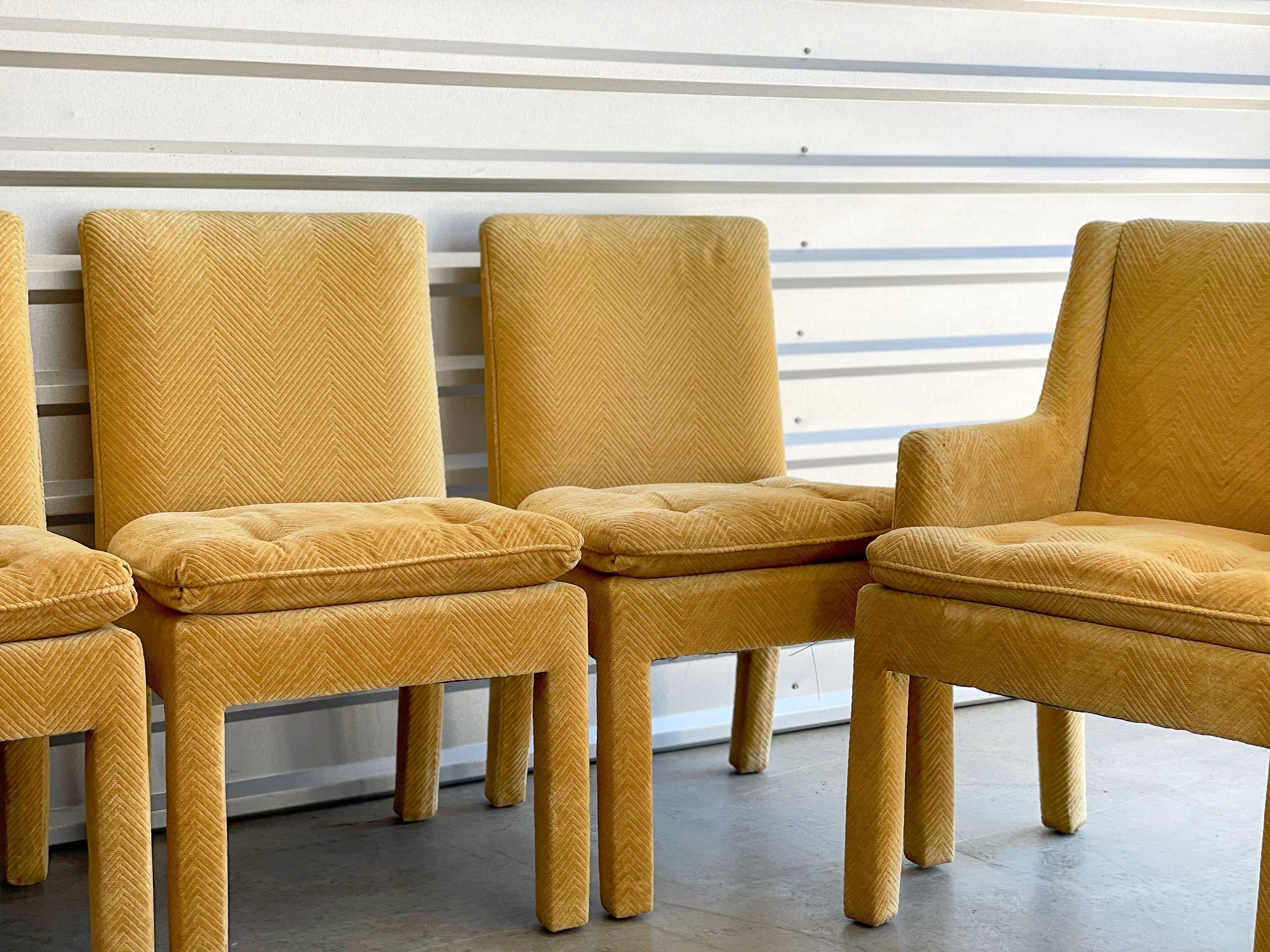 Late 20th Century Midcentury Milo Baughman Parsons Dining Chairs for Thayer Coggin, Set of Six