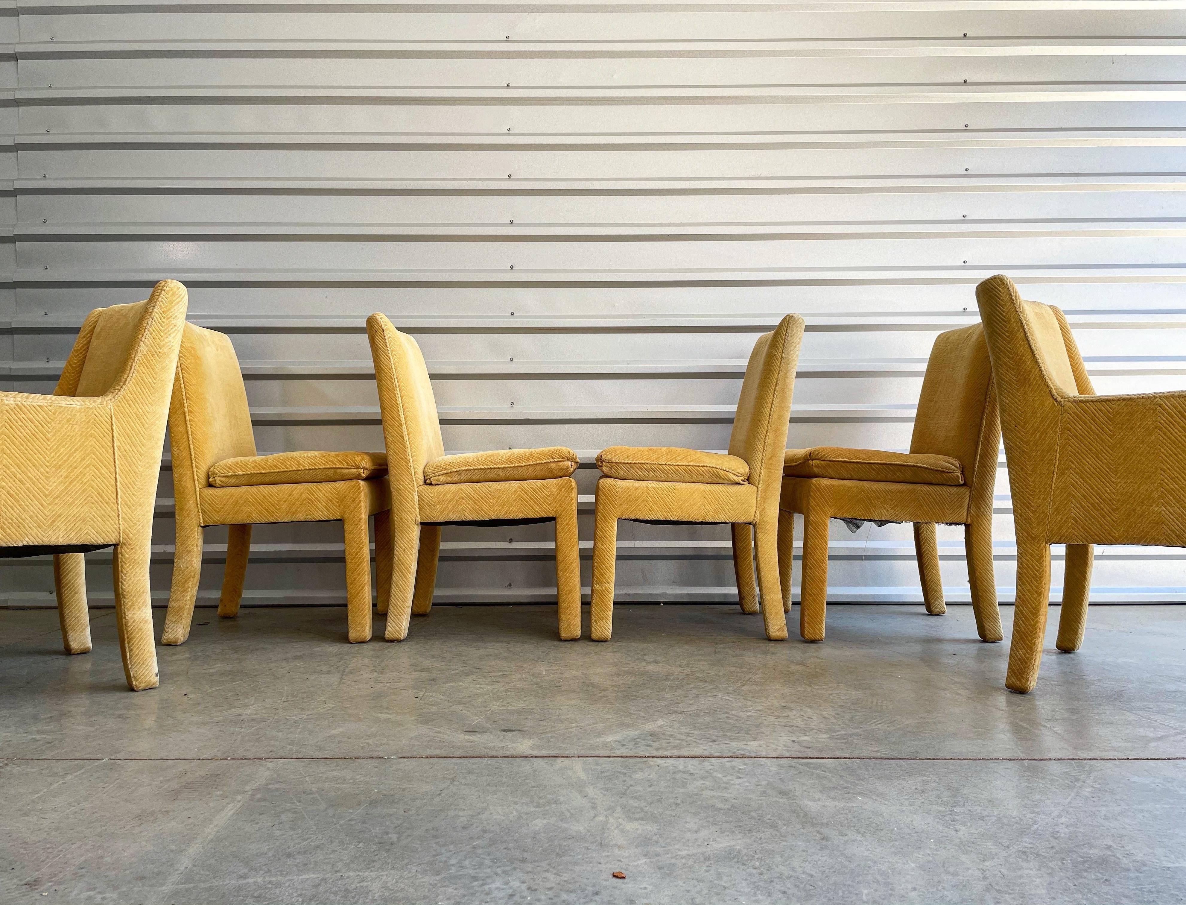 Midcentury Milo Baughman Parsons Dining Chairs for Thayer Coggin, Set of Six 1