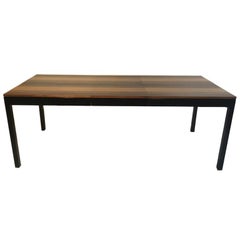 Midcentury Milo Baughman Tri-wood Parsons Dining Table in Rosewood, Walnut & Ash