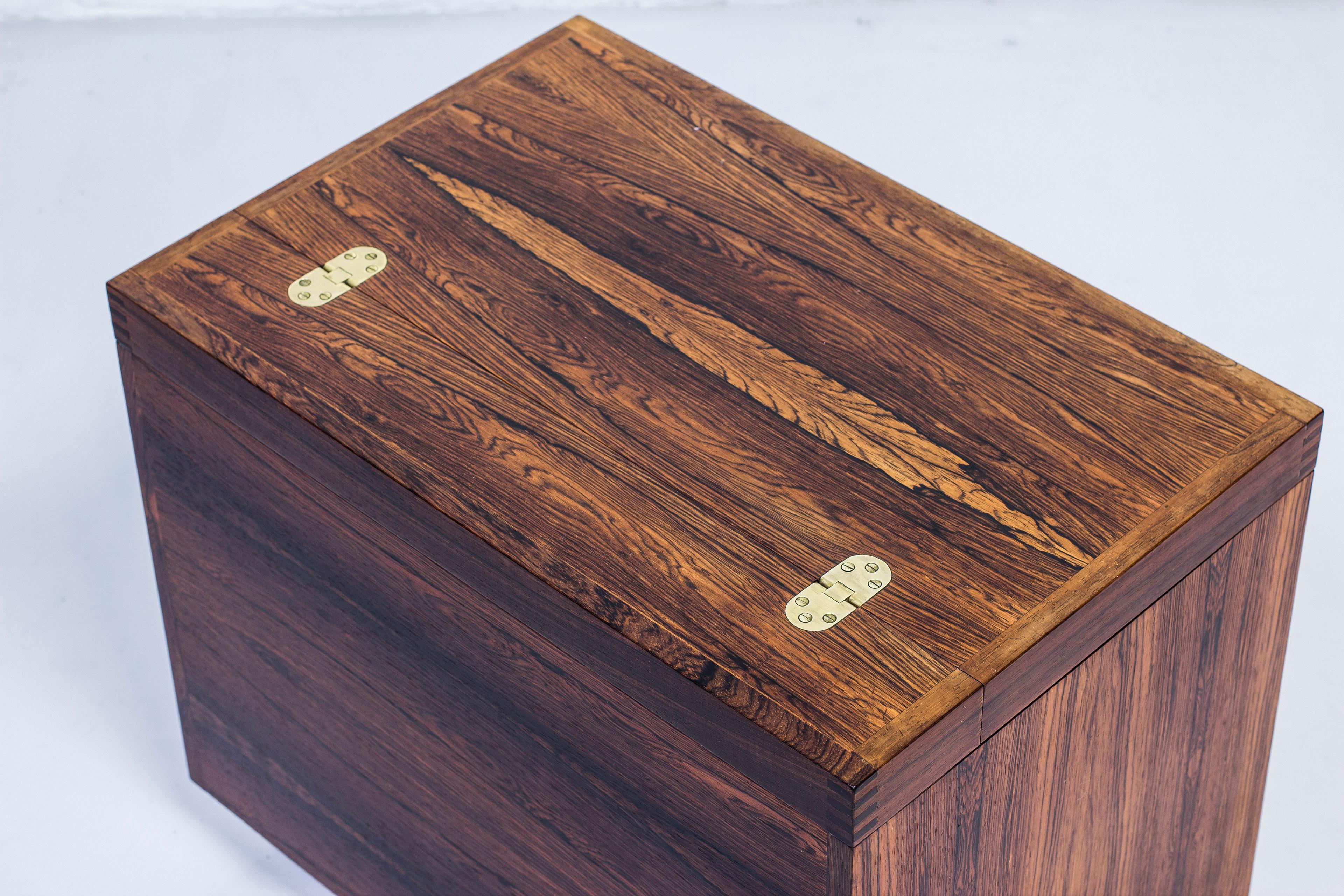Midcentury Mini Bar by Rolf Hesland, Haug Snekkeri, Norway, 1960s In Good Condition In Hägersten, SE