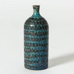 Midcentury Miniature Stoneware Vase by Stig Lindberg, Gustavsberg, Sweden, 1950s