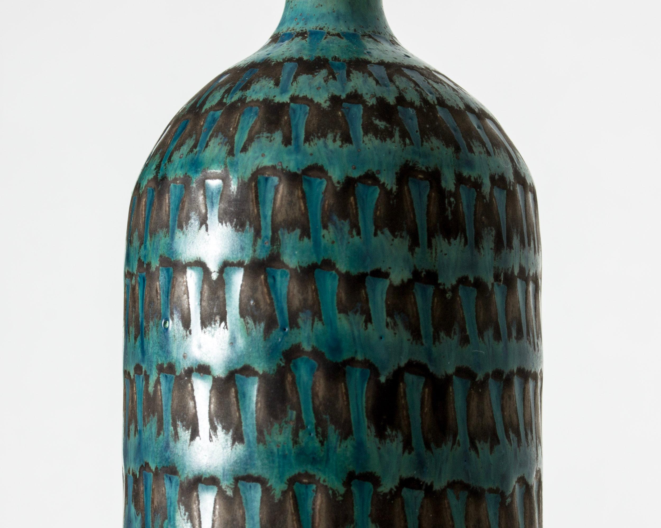 Midcentury Miniature Stoneware Vase by Stig Lindberg, Gustavsberg, Sweden, 1950s In Good Condition In Stockholm, SE