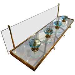 Midcentury Mirror and Glass Coat Rack