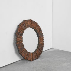 Midcentury Mirror in Carved Wood 1960s