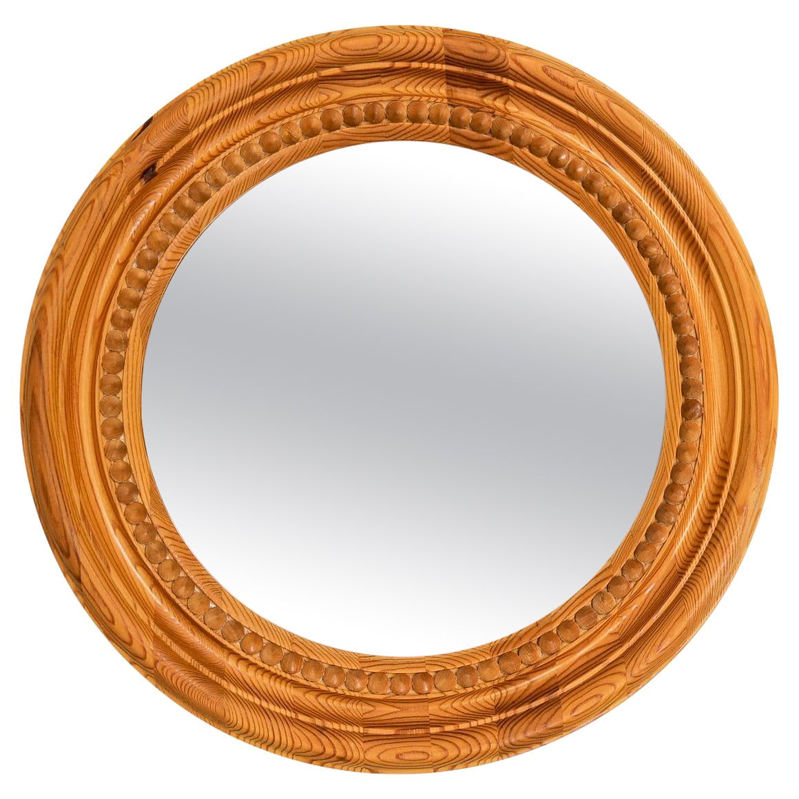 Midcentury Mirror Pine Sweden, 1970s For Sale