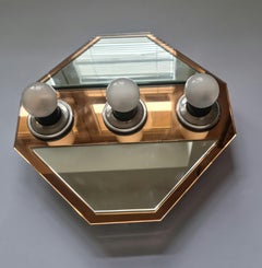 Mid-Century Mirror Wall Lamp Fischer Leuchten, Germany, 1980s