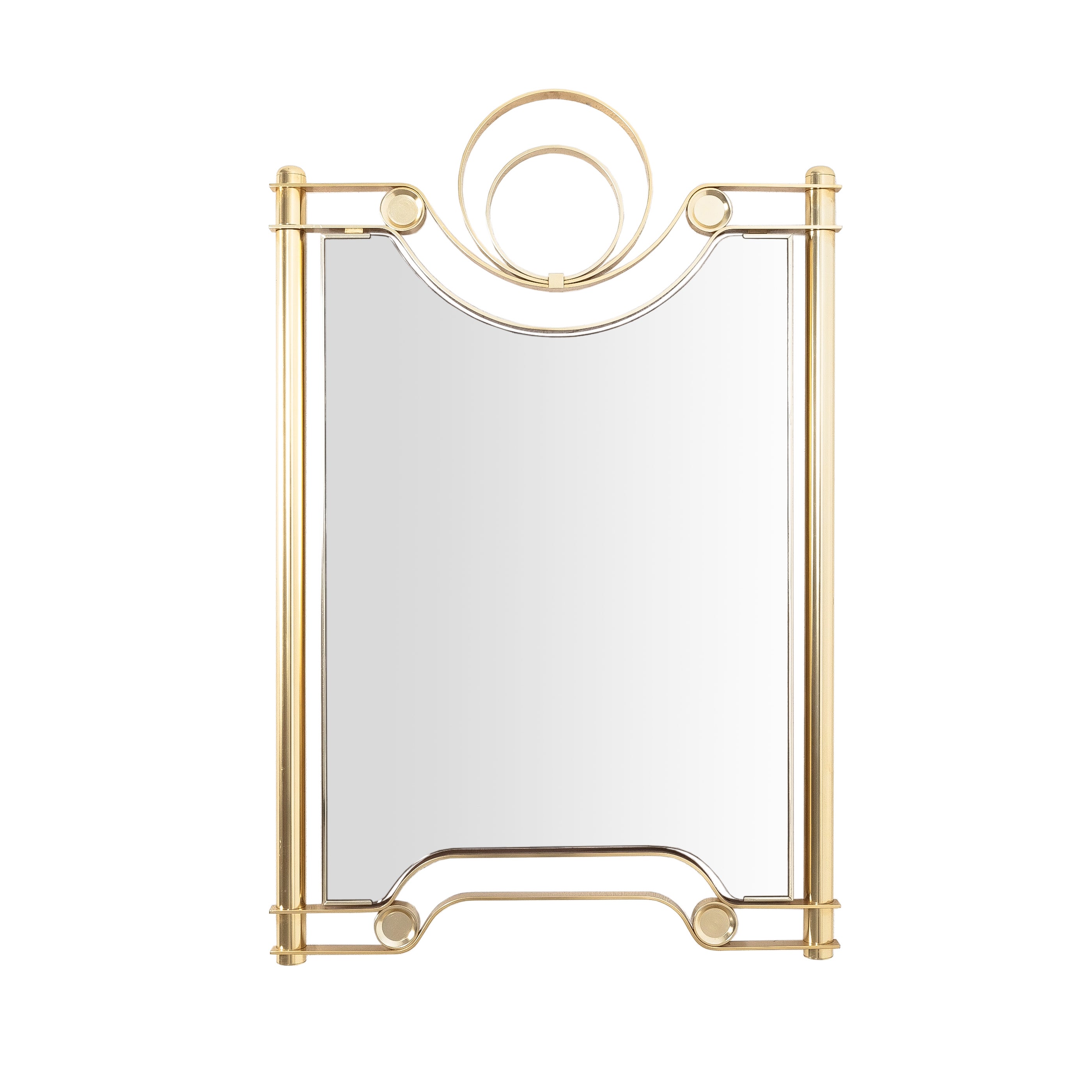 Midcentury Mirror with Golden Twisted Frame, Italy, circa 1965