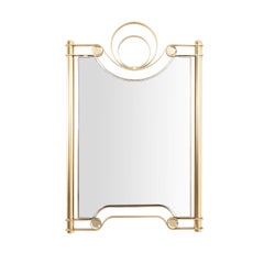 Midcentury Mirror with Golden Twisted Frame, Italy, circa 1965