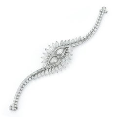 Midcentury Mixed Cut Diamond Bracelet