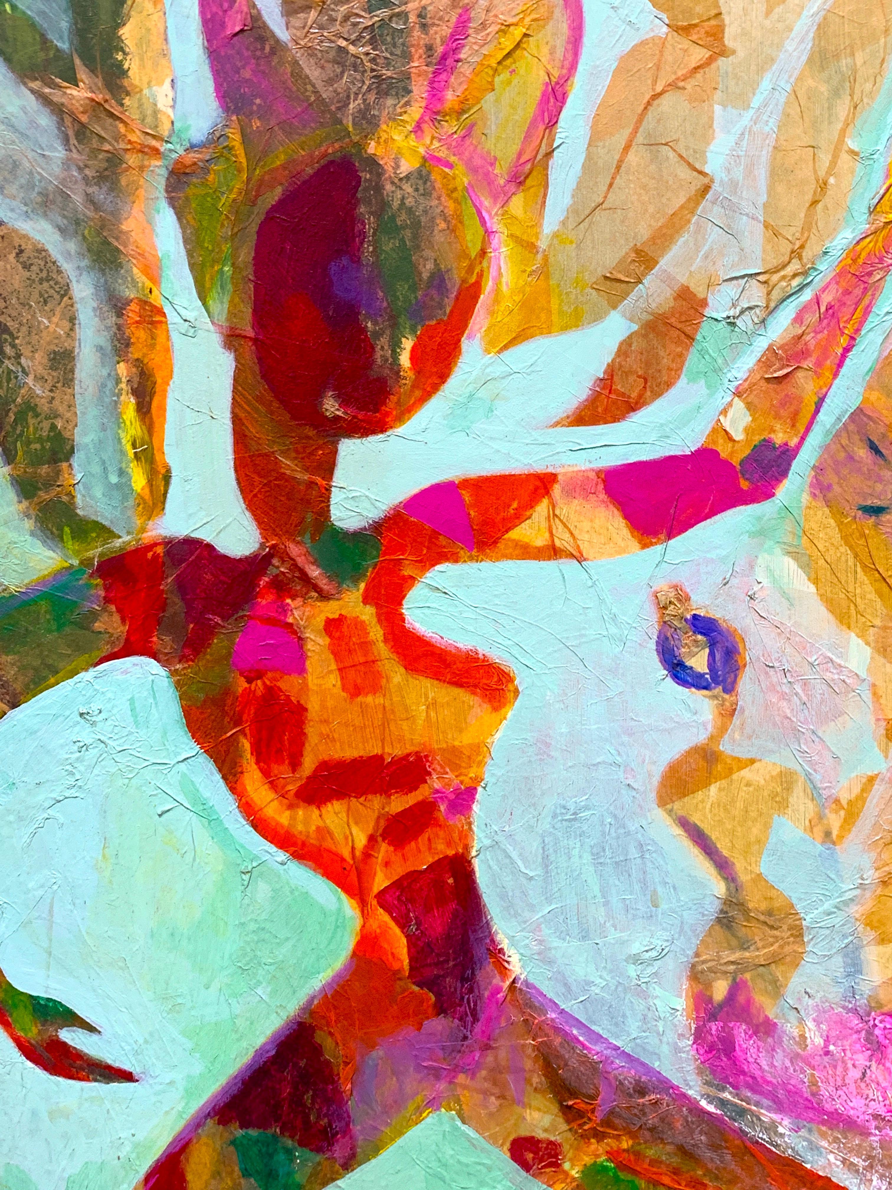 Mixed-Media „Fire Dancer“ aus der Mitte des Jahrhunderts, Udell 1974 (amerikanisch) im Angebot