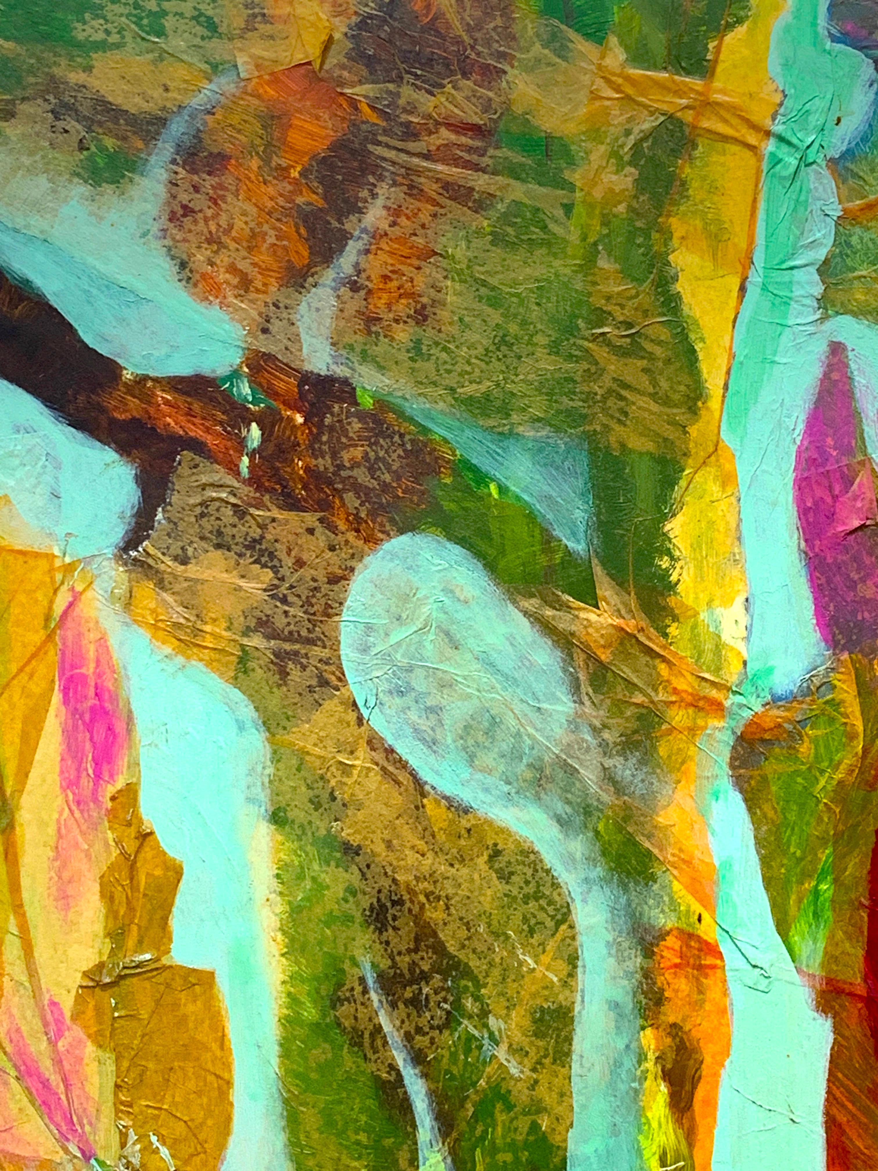 Mixed-Media „Fire Dancer“ aus der Mitte des Jahrhunderts, Udell 1974 im Zustand „Gut“ im Angebot in West Palm Beach, FL