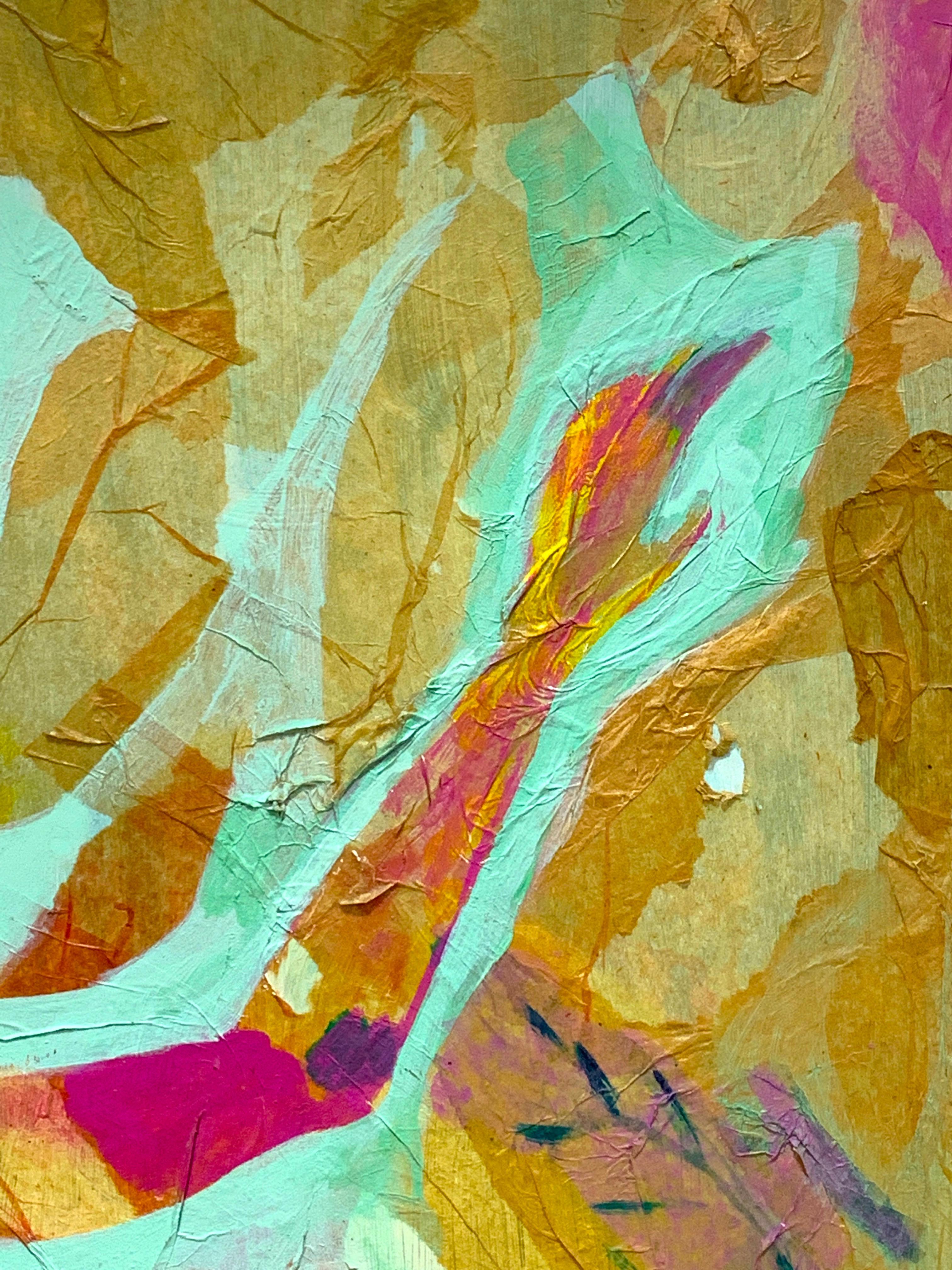 Mixed-Media „Fire Dancer“ aus der Mitte des Jahrhunderts, Udell 1974 (Farbe) im Angebot