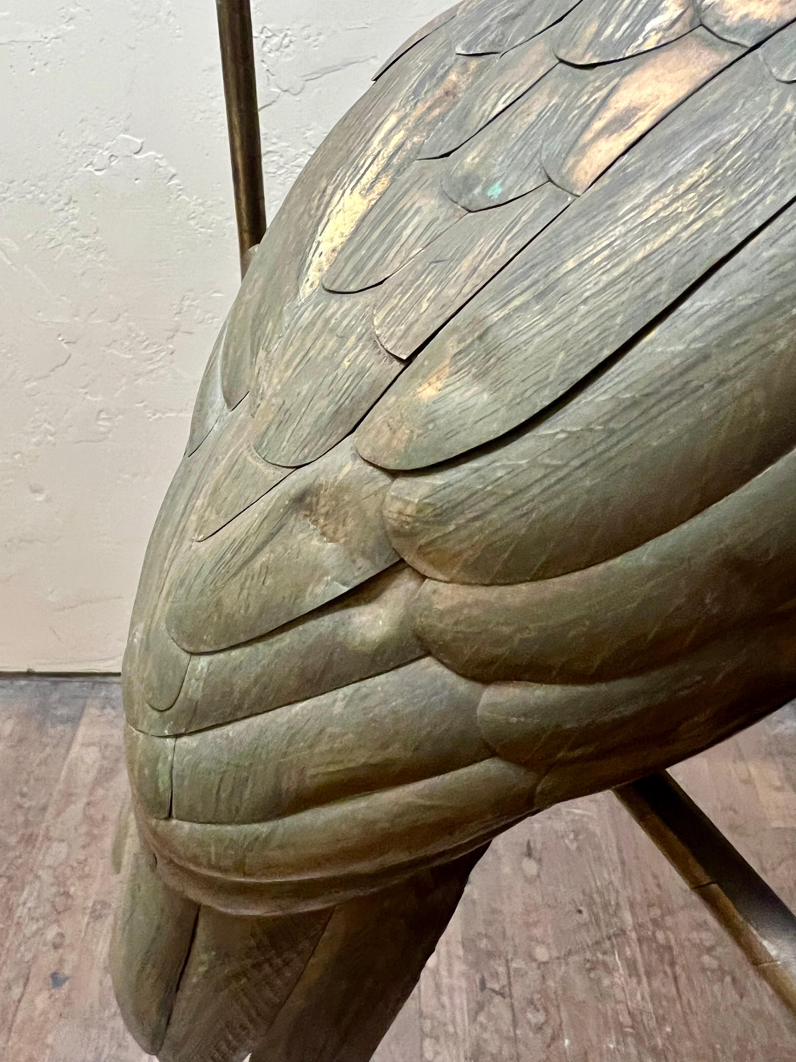 Sculpture d'oiseau perroquet en alliage du milieu du siècle dernier de Sergio Bustamante 3