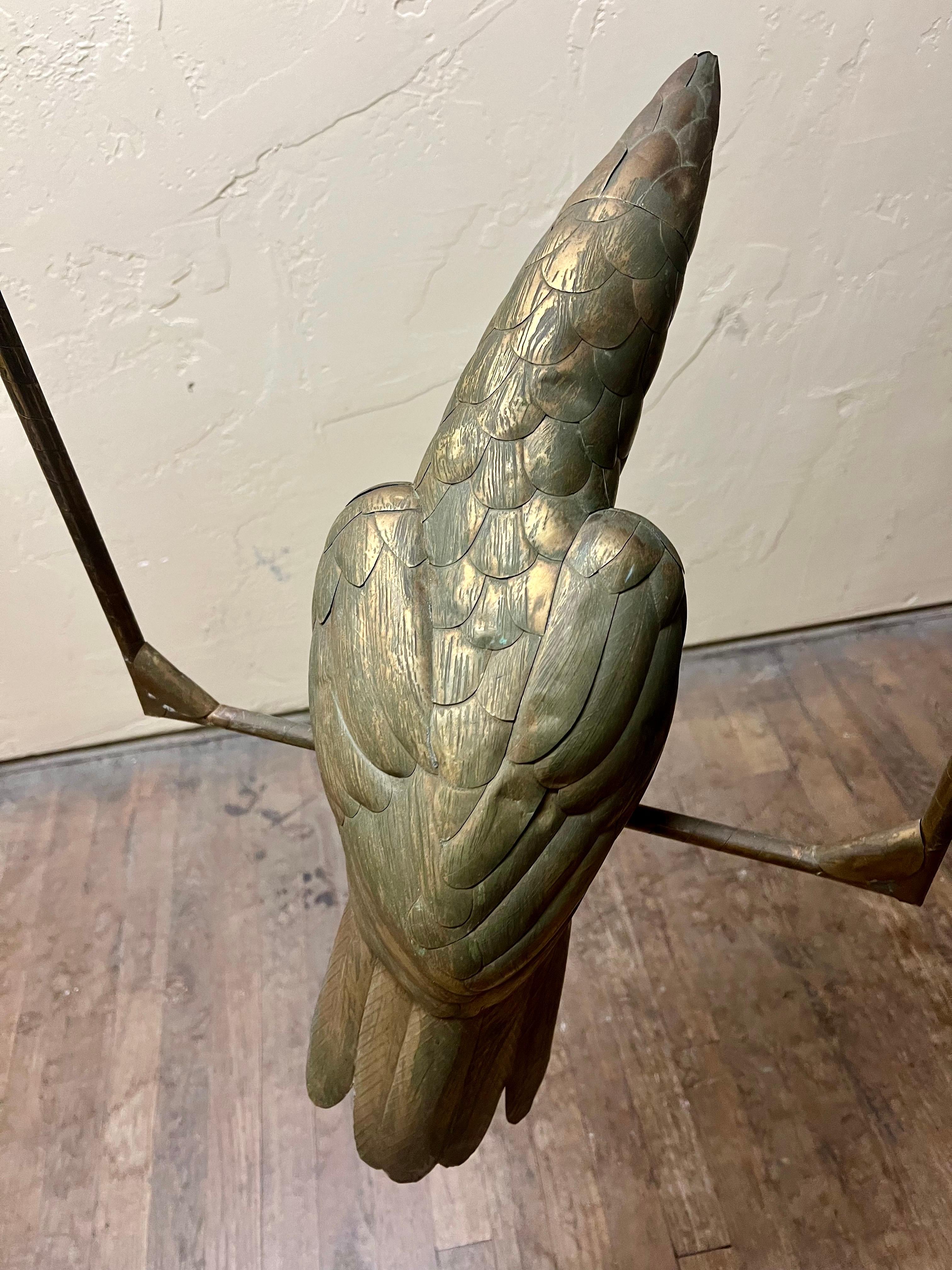Sculpture d'oiseau perroquet en alliage du milieu du siècle dernier de Sergio Bustamante 4