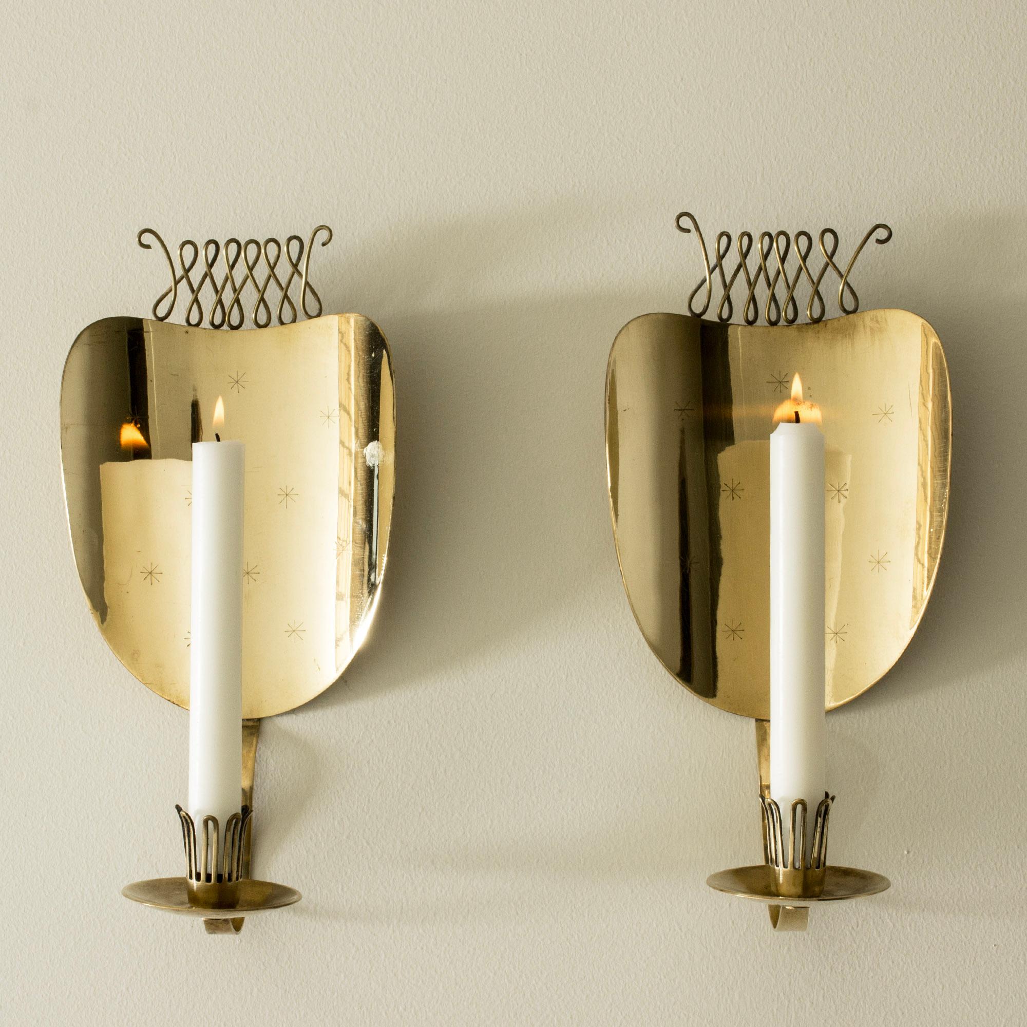 Scandinave moderne Appliques à bougie à la mode du milieu du siècle, Veikko Huotari, Finlande, années 1950 en vente