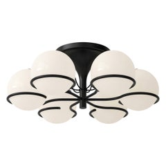 Midcentury Moden Gino Sarfatti Lamp Model 2042/6 Black Mount