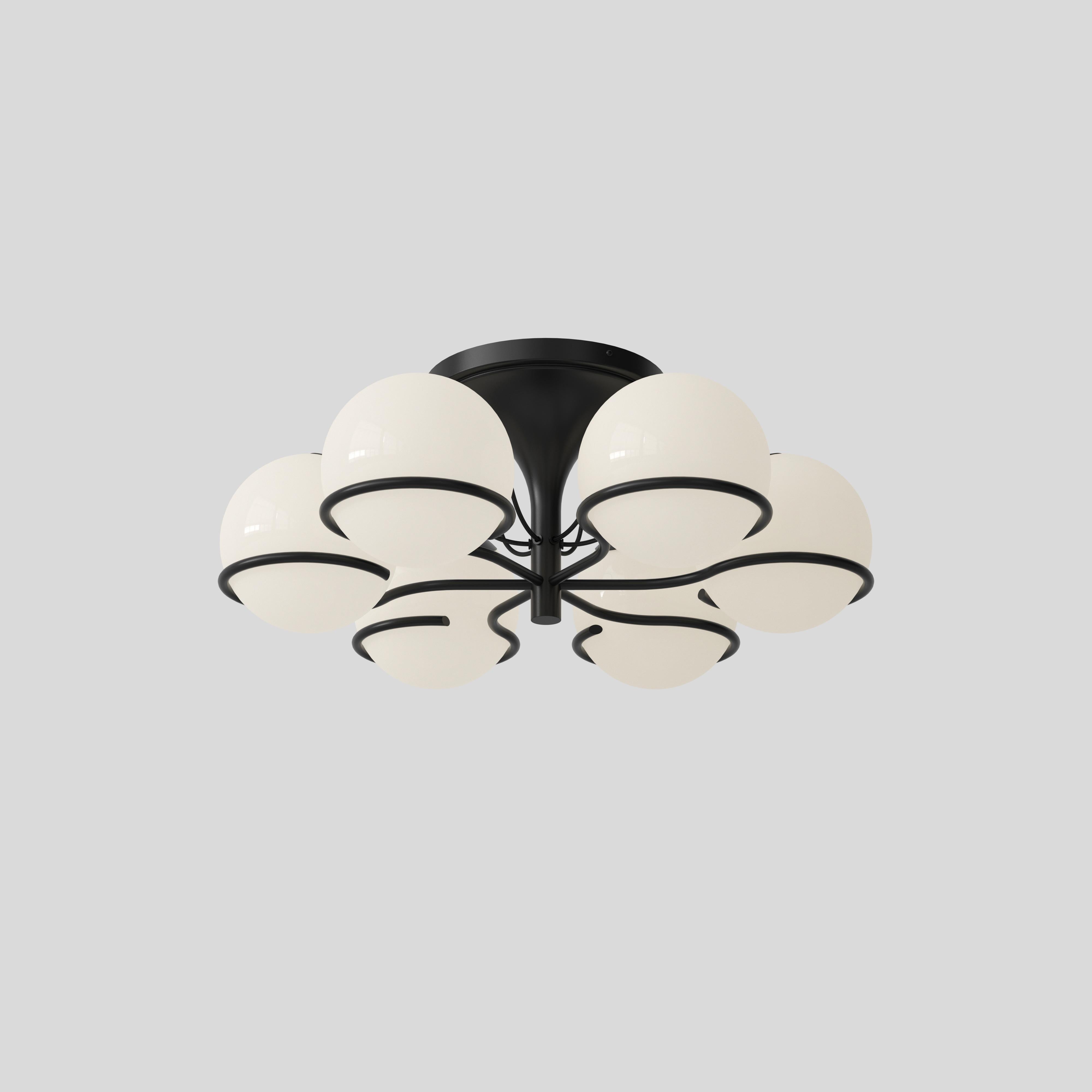 Italiano Lampada Midcentury Moden Gino Sarfatti Modello 2042/6 Montaggio nero in vendita
