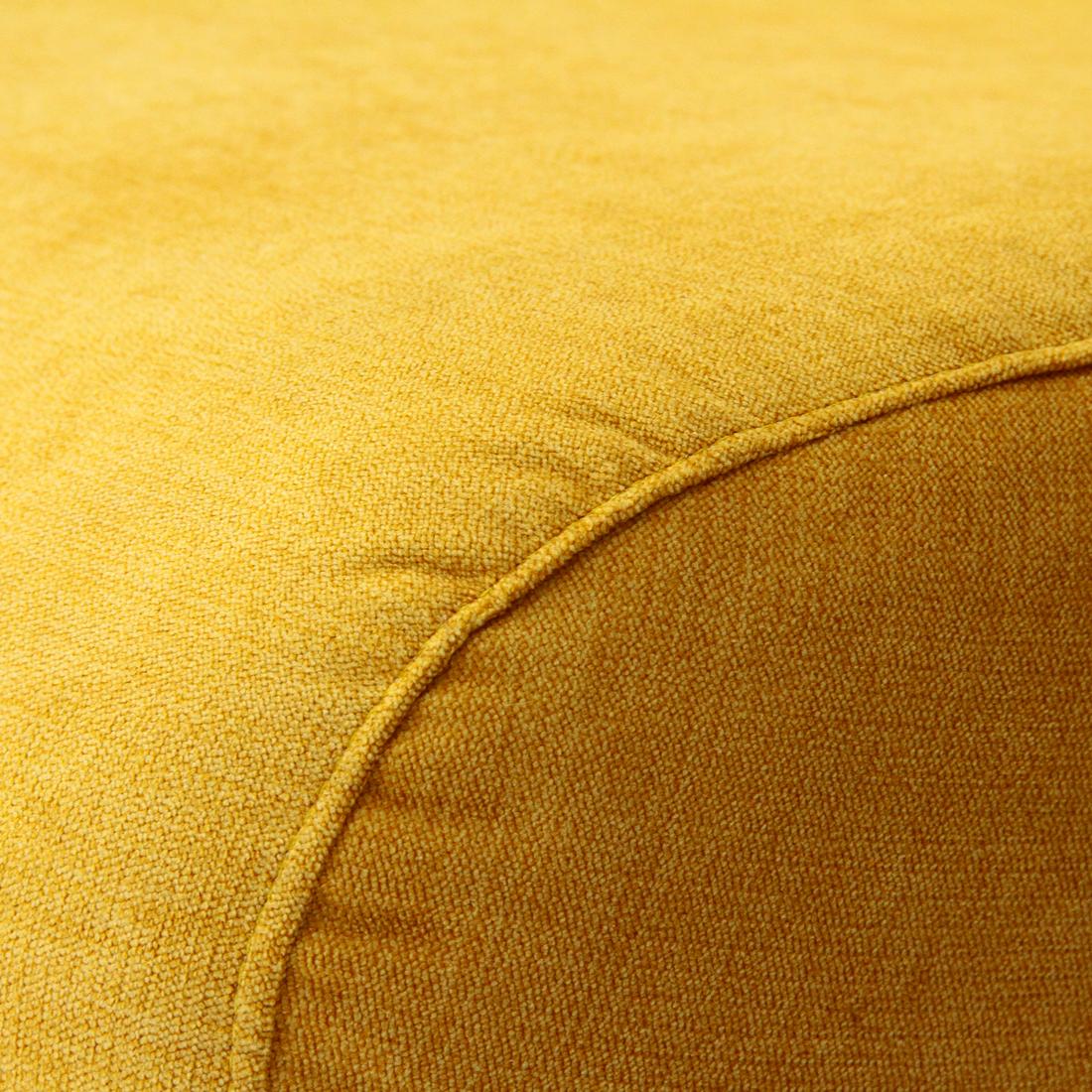 Mid-Century Modern 3-Seat Yellow Velvet Sofa by Marco Zanuso for Arflex, 1950s 3