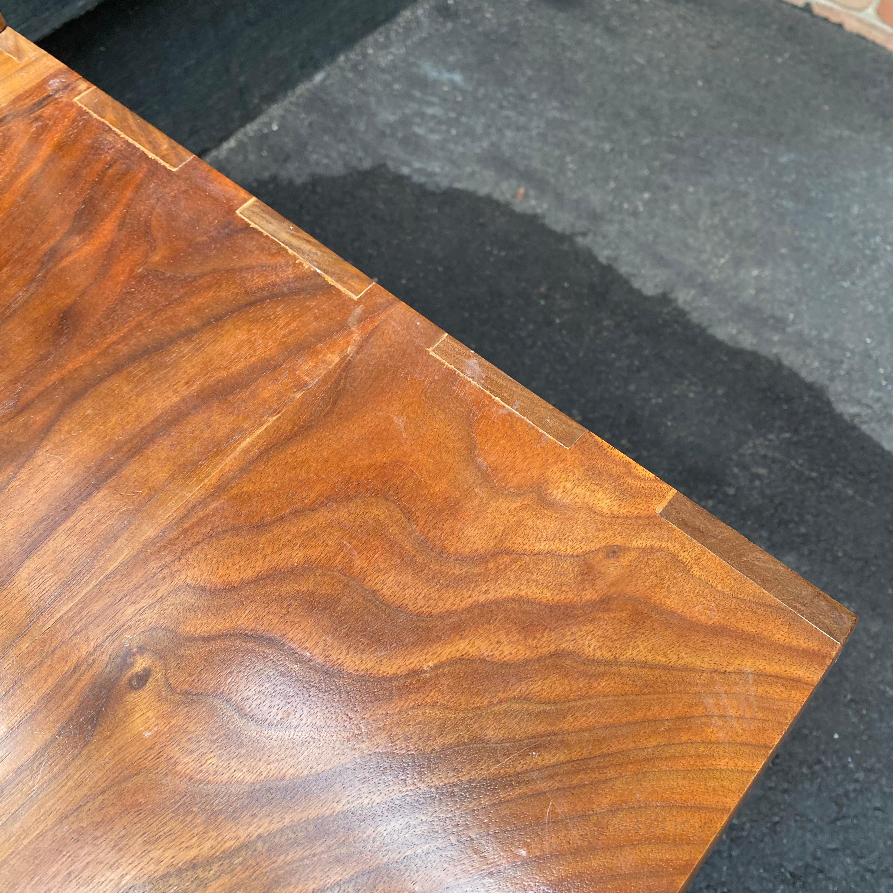 Mid-Century Modern American Studio Craft Sculpted Solid Walnut Office Desk 6