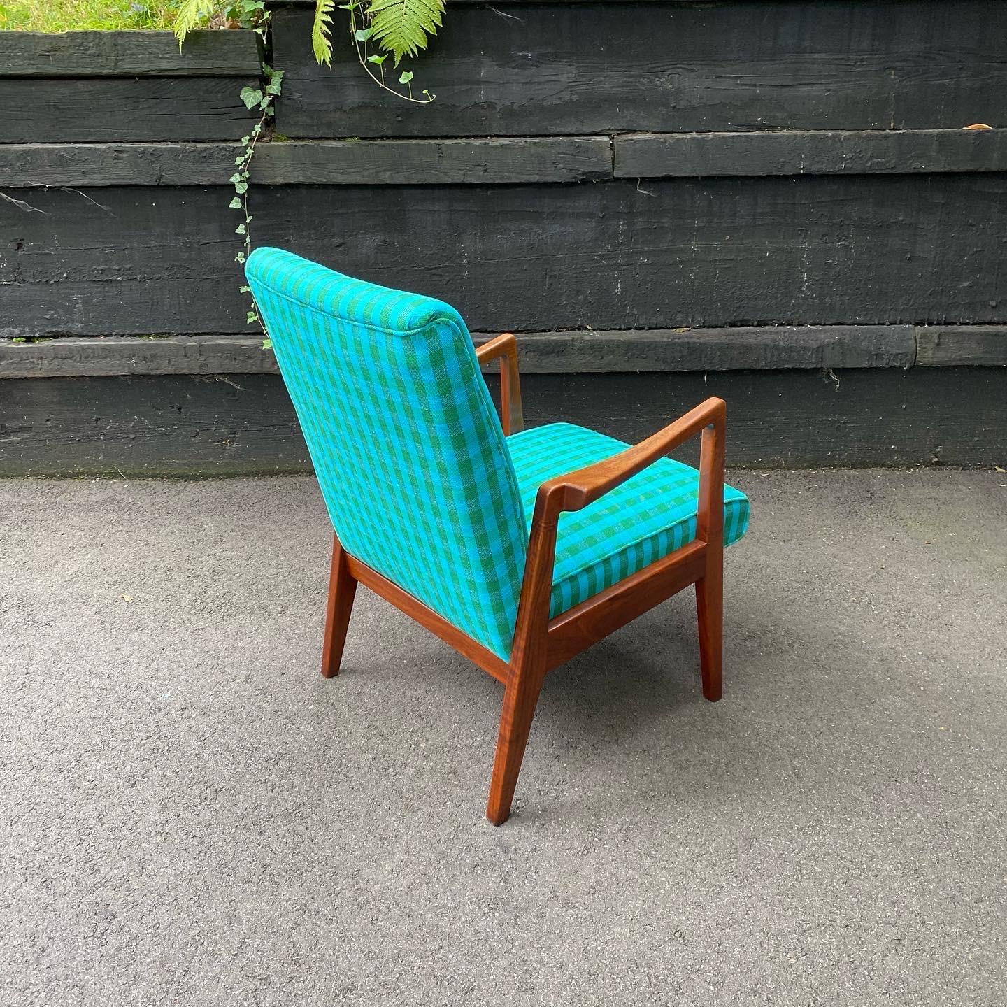 American Midcentury Modern Arden Riddle Studio Craft solid Walnut Lounge Chair, ca. 1960