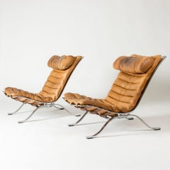 Midcentury Modern "Ari" Lounge Chairs by Arne Norell, Sweden, 1960s