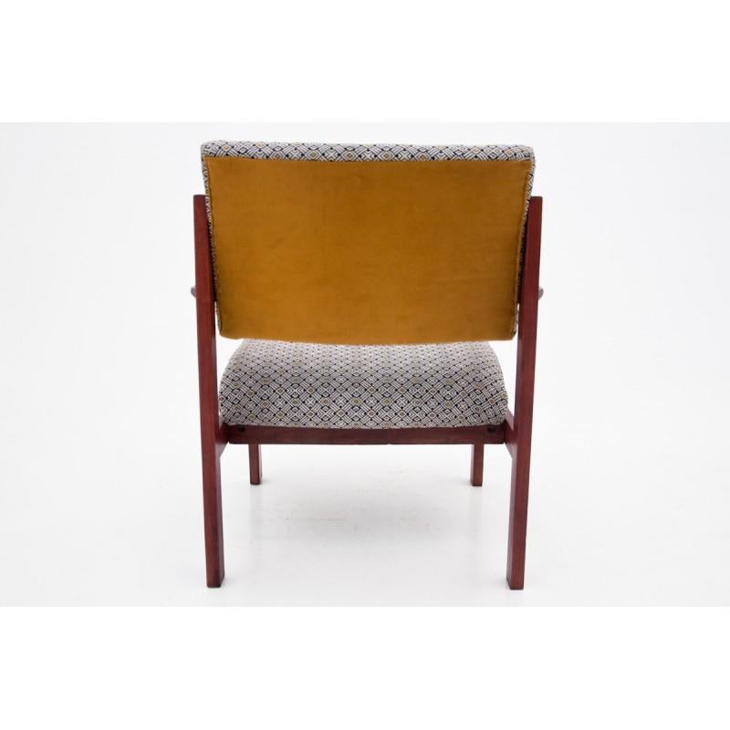 Walnut Mid-Century Modern Armchair, 1960s For Sale